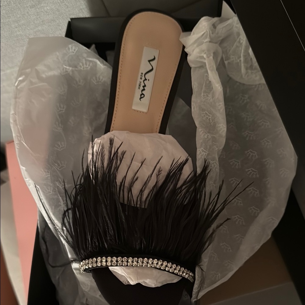 Nina Black Luster Heels